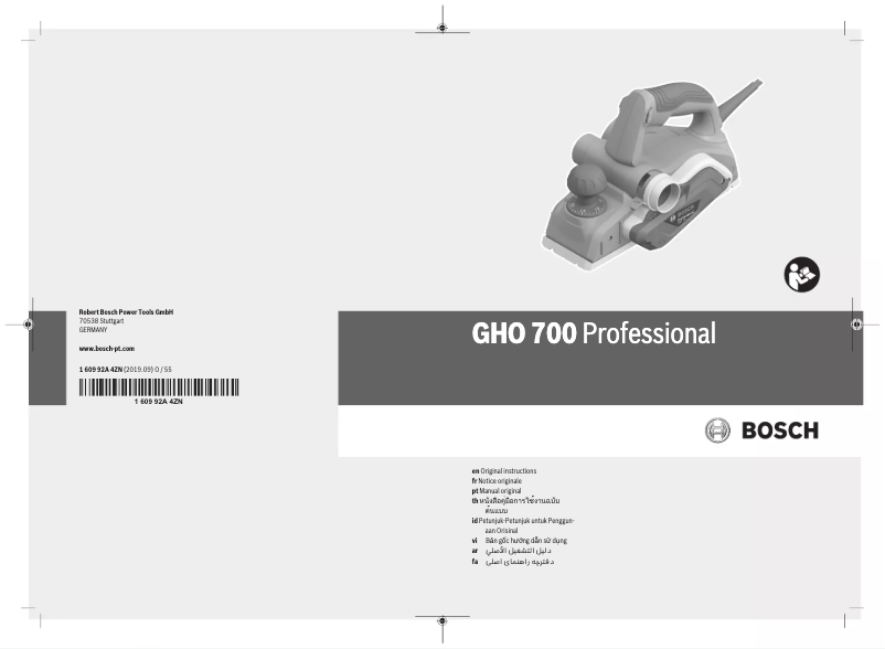 Page n°1 - Manuel utilisateur Bosch GHO 700 Professional