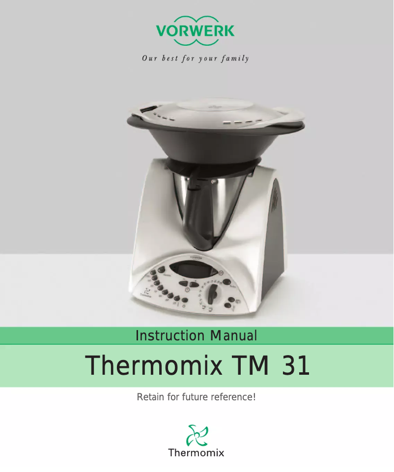Page 1 de la notice Manuel utilisateur Thermomix TM21