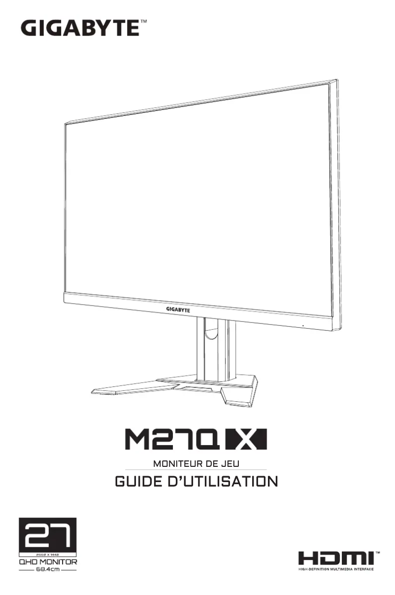 Page 1 de la notice Manuel utilisateur Gigabyte M27Q X