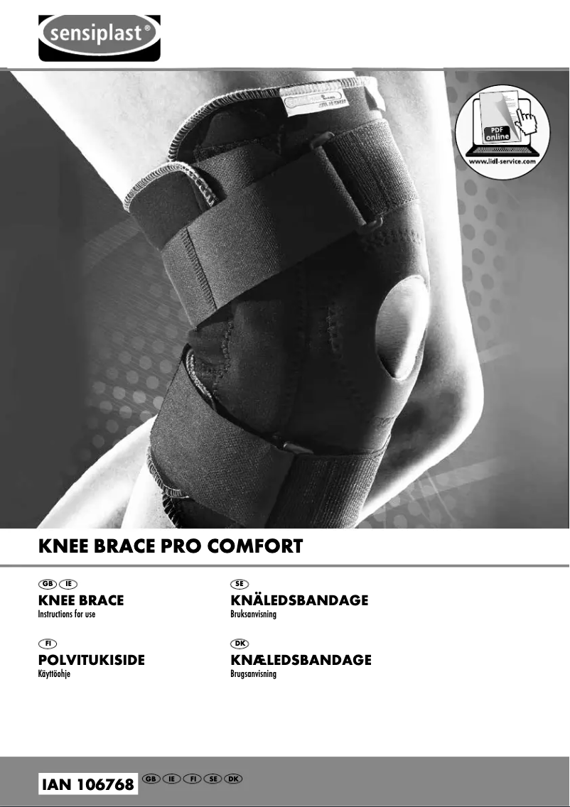Page 1 de la notice Manuel utilisateur Sensiplast IAN 106768
