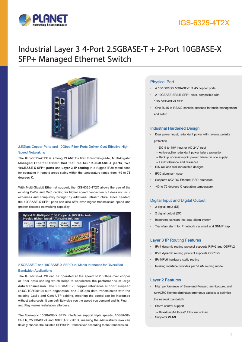 Image de la première page du manuel de l'appareil IGS-6325-4T2X