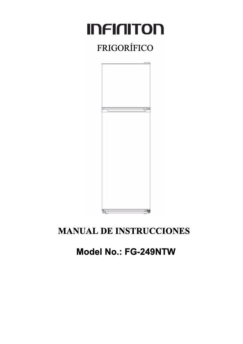 Page 1 de la notice Manuel utilisateur Infiniton FG-249NTW