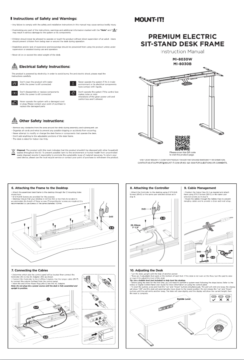 Page 1 de la notice Manuel utilisateur Mount-It! MI-18106