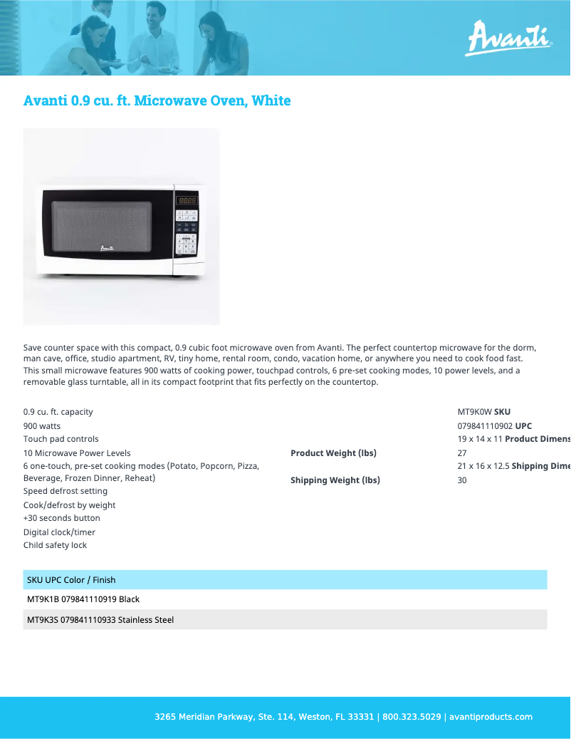 Imagen de la primera página del manual del dispositivo MT9K1B