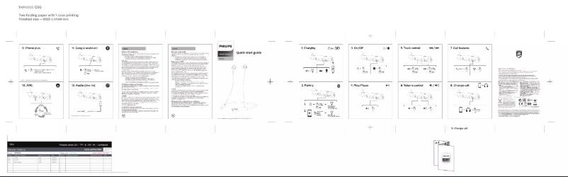 Page n°1 - Guide de démarrage rapide Philips TAPN505