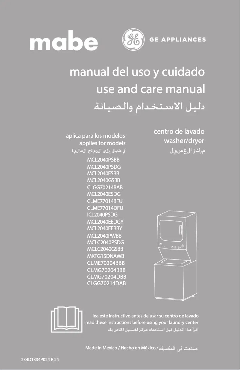 Page 1 de la notice Manuel utilisateur Mabe MCL2040GSBB