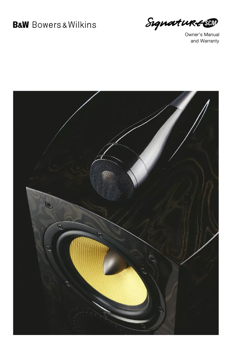 Page 1 de la notice Manuel utilisateur Bowers & Wilkins Signature SCM