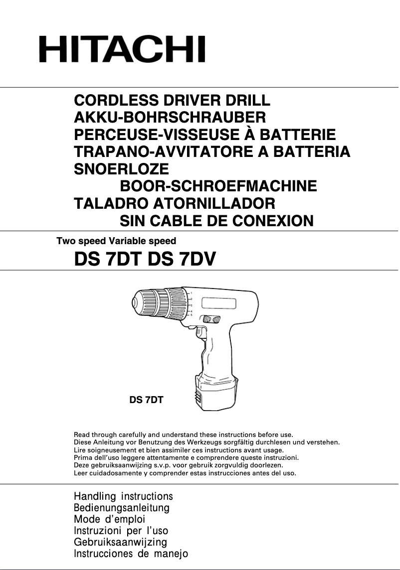 Page n°1 - Manuel utilisateur Hitachi DS 7DT
