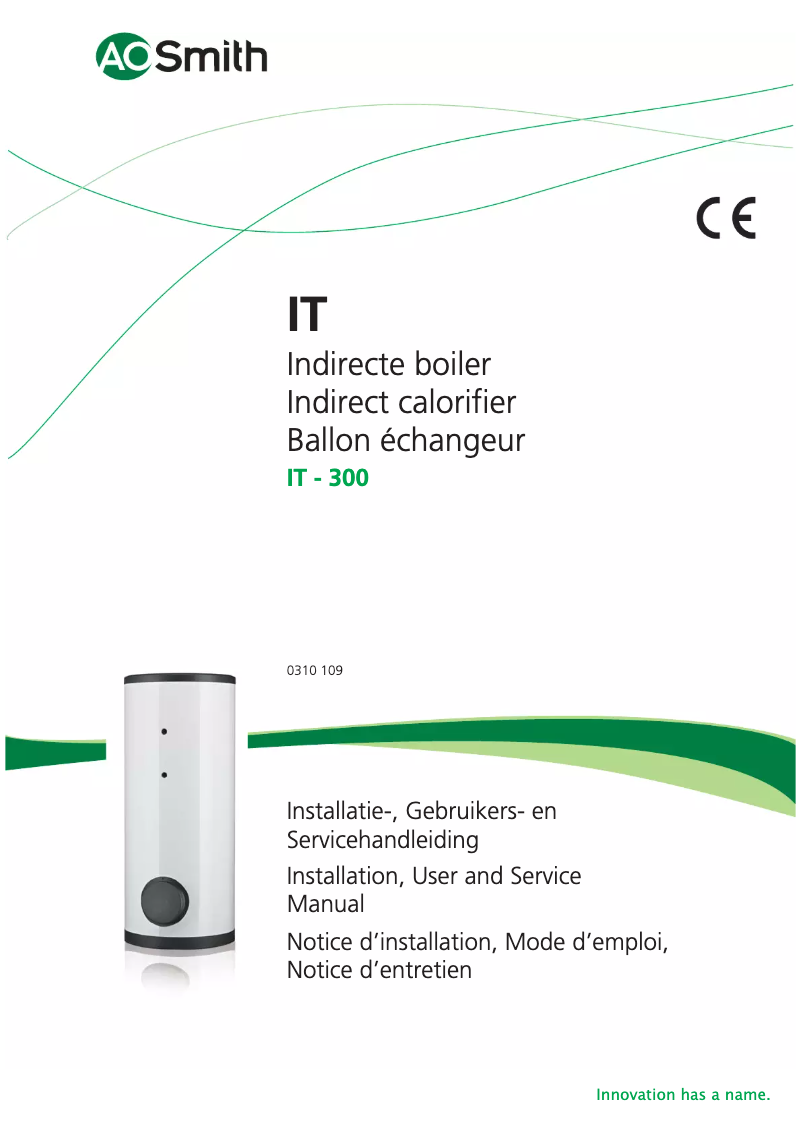 Page 1 de la notice Manuel utilisateur A.O. Smith IT 300