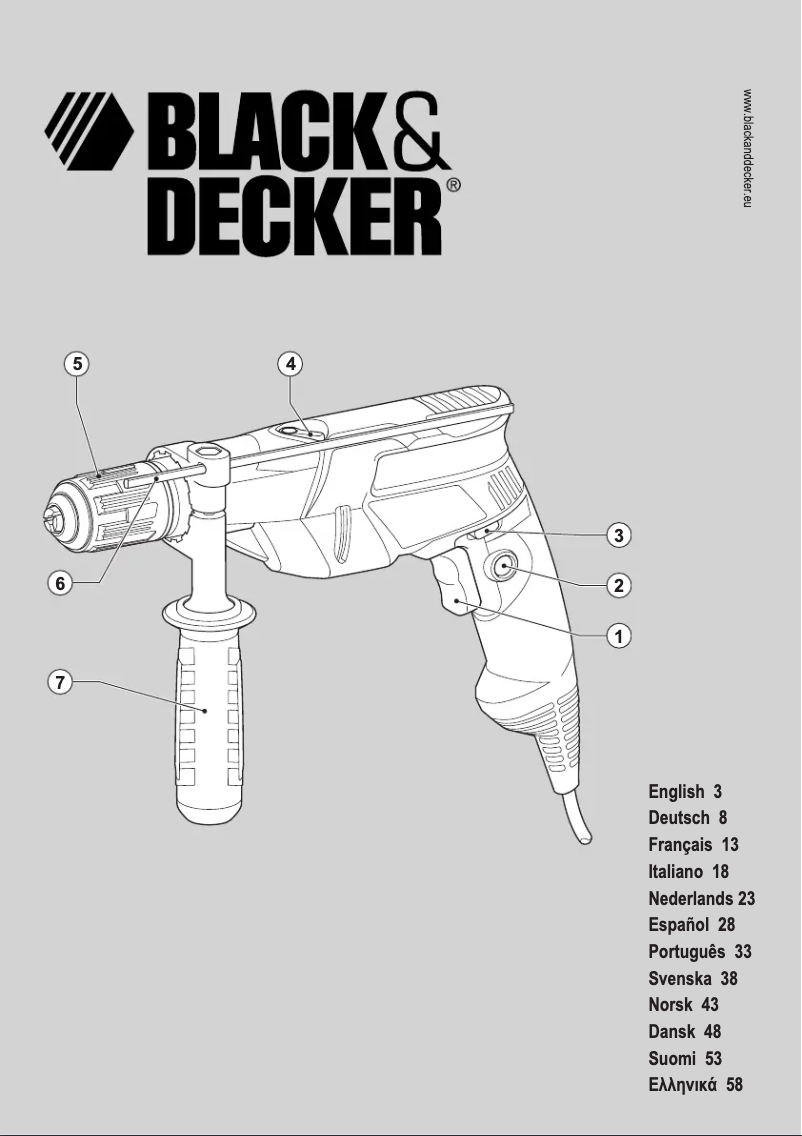 Page 1 de la notice Manuel utilisateur Black & Decker KR702