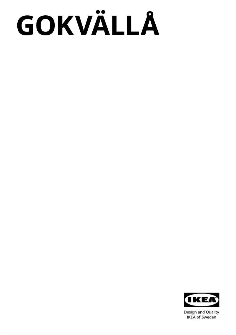 Page 1 de la notice Manuel utilisateur Ikea GOKVÄLLÅ 005.690.06