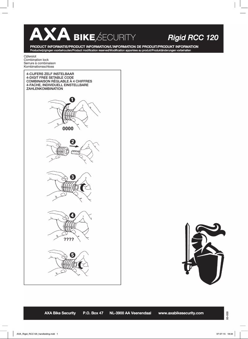 Page n°1 - Manuel utilisateur AXA Rigid
