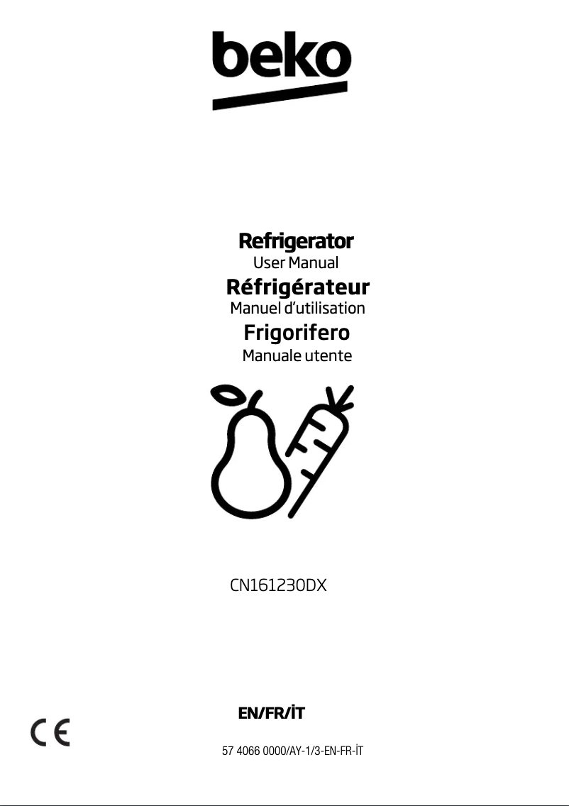 Image de la première page du manuel de l'appareil CN161220DS