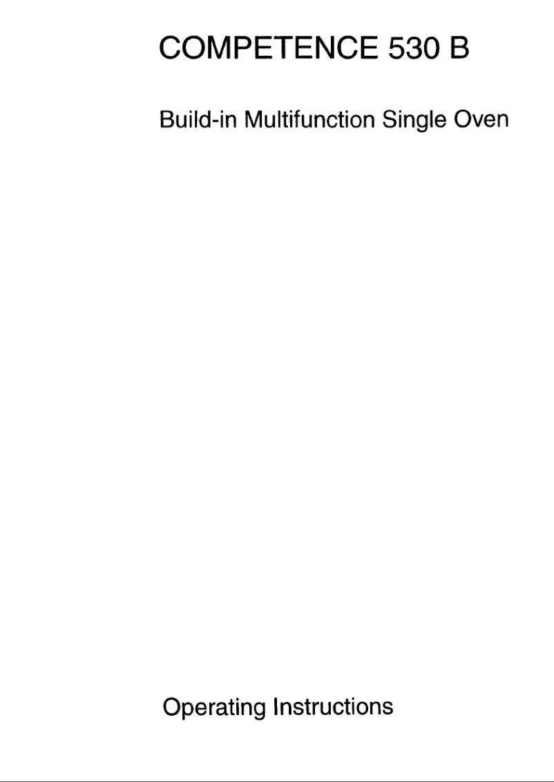 Page n°1 - Manuel utilisateur AEG Competence 530 B D