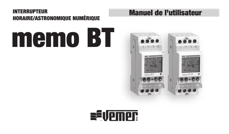 Image de la première page du manuel de l'appareil memo BT