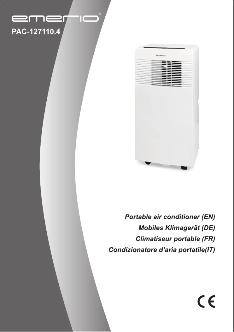 Page 1 de la notice Manuel utilisateur Emerio PAC-127110.4