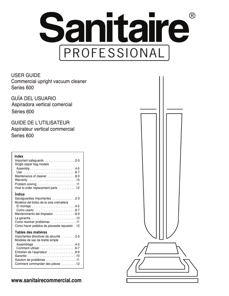 Page n°1 - Manuel utilisateur Sanitaire Professional Tradition SL635B