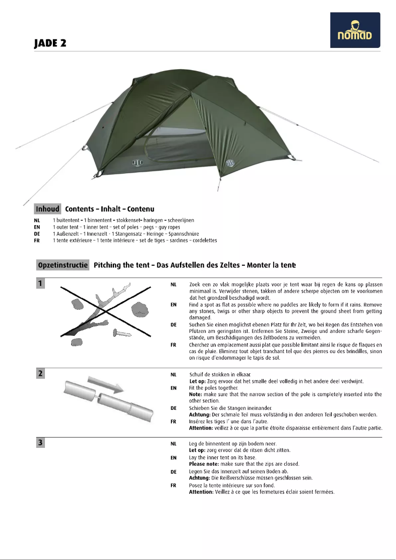 Image de la première page du manuel de l'appareil Jade 2 Pro