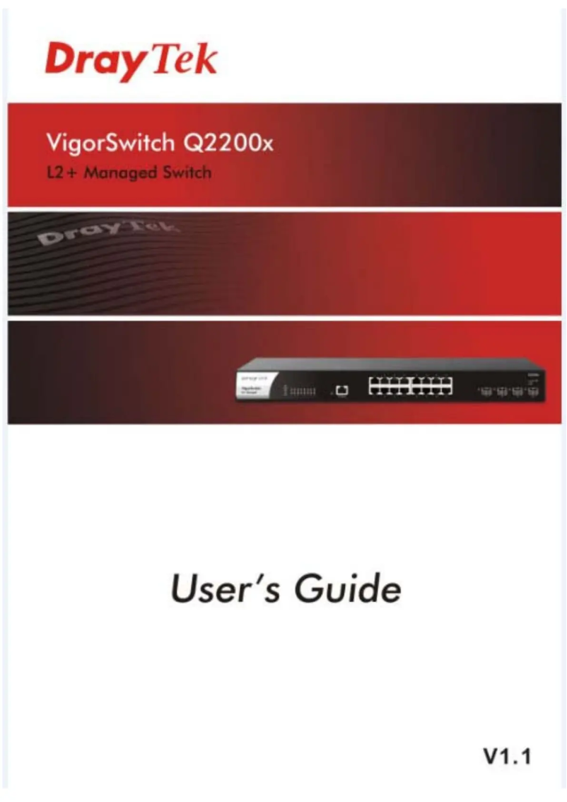 Image de la première page du manuel de l'appareil VigorSwitch Q2200x