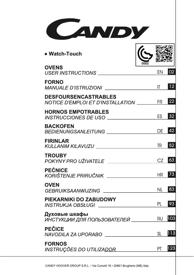 Image de la première page du manuel de l'appareil WATCH-TOUCH