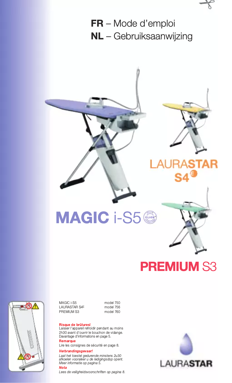 Page 1 de la notice Manuel utilisateur Laurastar Premium S3