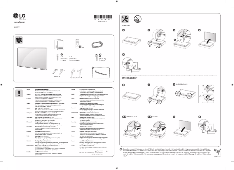 Page 1 de la notice Manuel utilisateur LG 55UK6300MLB