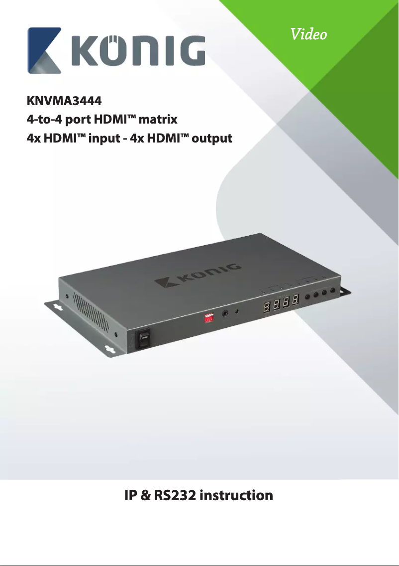 Image de la première page du manuel de l'appareil 4 x 4 Poorts HDMI Matrix