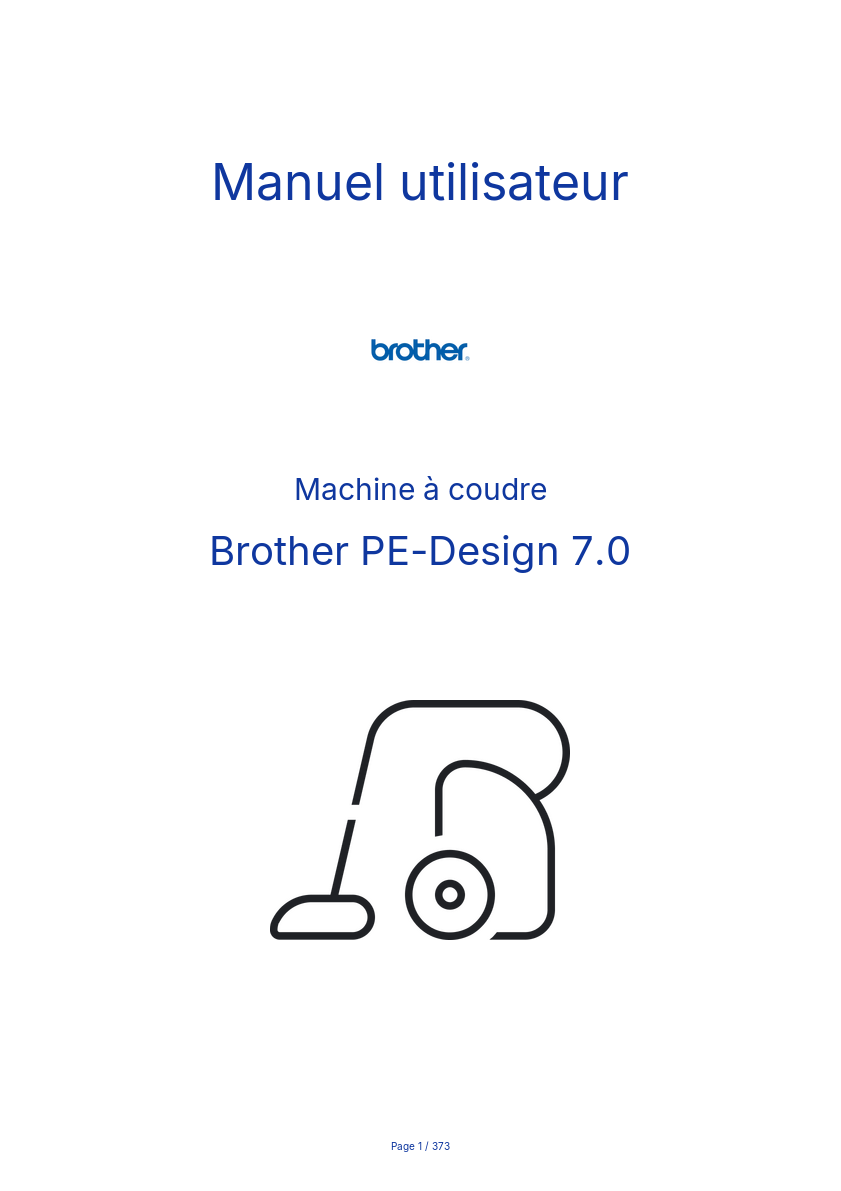 Image de la première page du manuel de l'appareil PE-Design 7.0