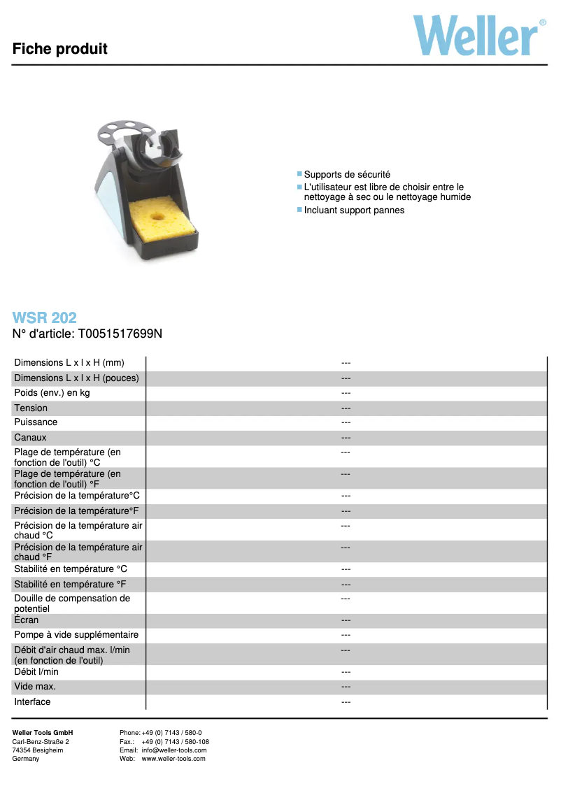 Image de la première page du manuel de l'appareil WSR 202