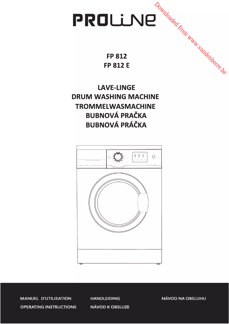 Page 1 de la notice Manuel utilisateur Proline FP 812 E