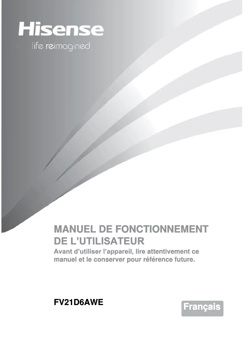 Page n°1 - Manuel utilisateur Hisense FV21D6AWE