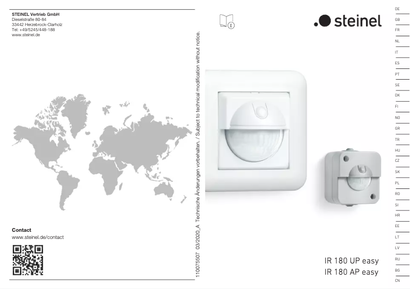 Image de la première page du manuel de l'appareil IR 180 UP Easy