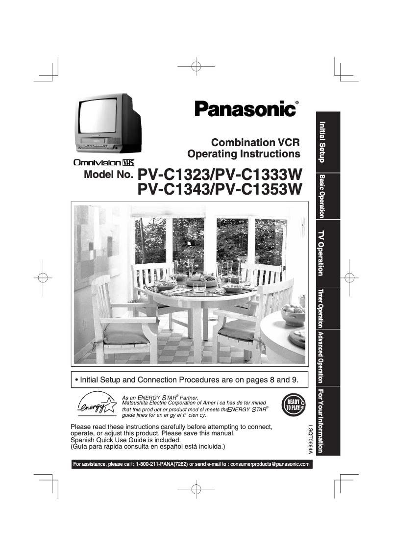 Page 1 de la notice Manuel utilisateur Panasonic PV-C1353W