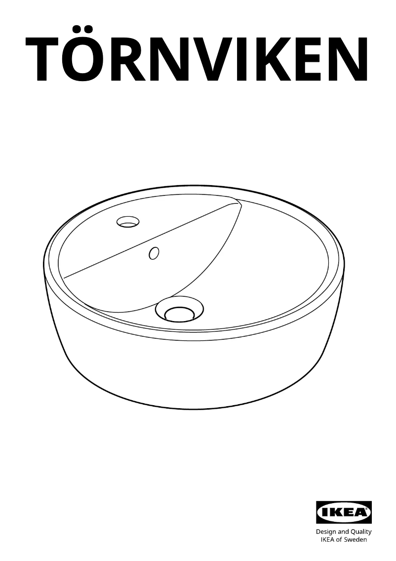 Page 1 de la notice Manuel utilisateur Ikea TÖRNVIKEN 102.915.17