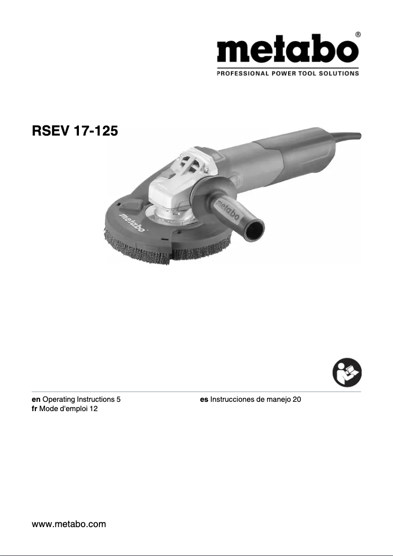 Página 1 del manual Manual de usuario Metabo RSEV 17-125
