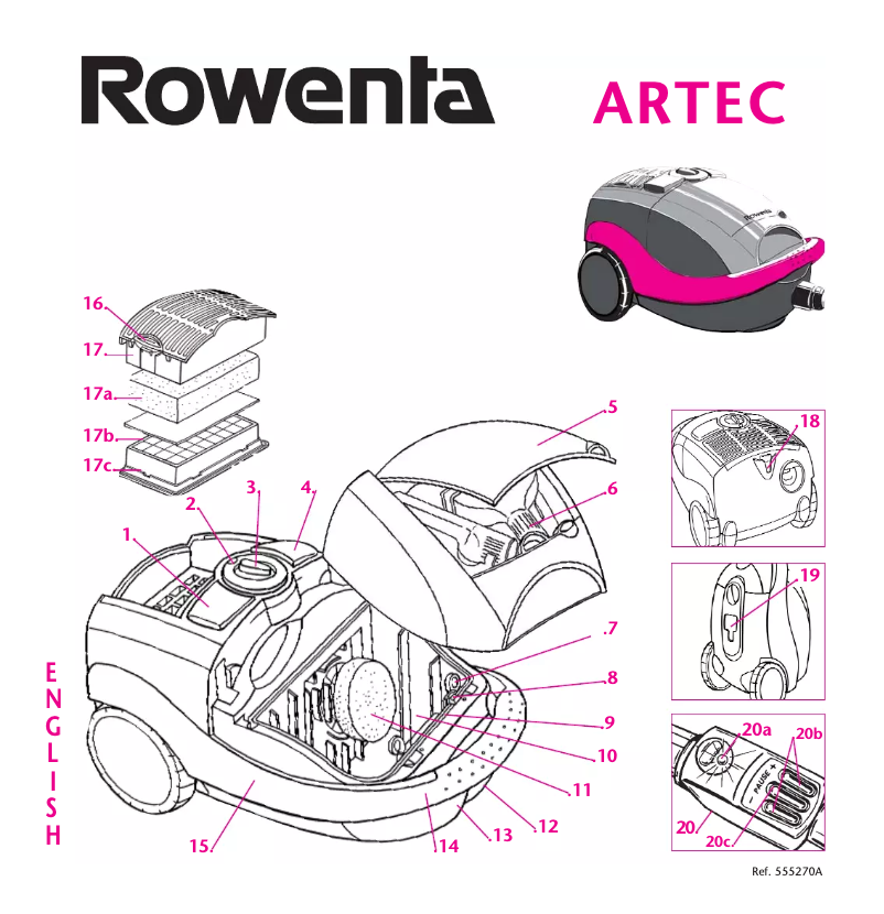 Image de la première page du manuel de l'appareil Artec RO 344