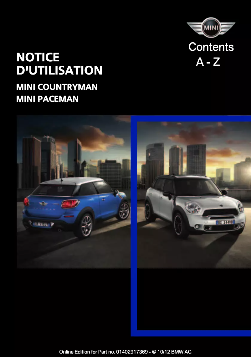 Image de la première page du manuel de l'appareil Countryman (2012)