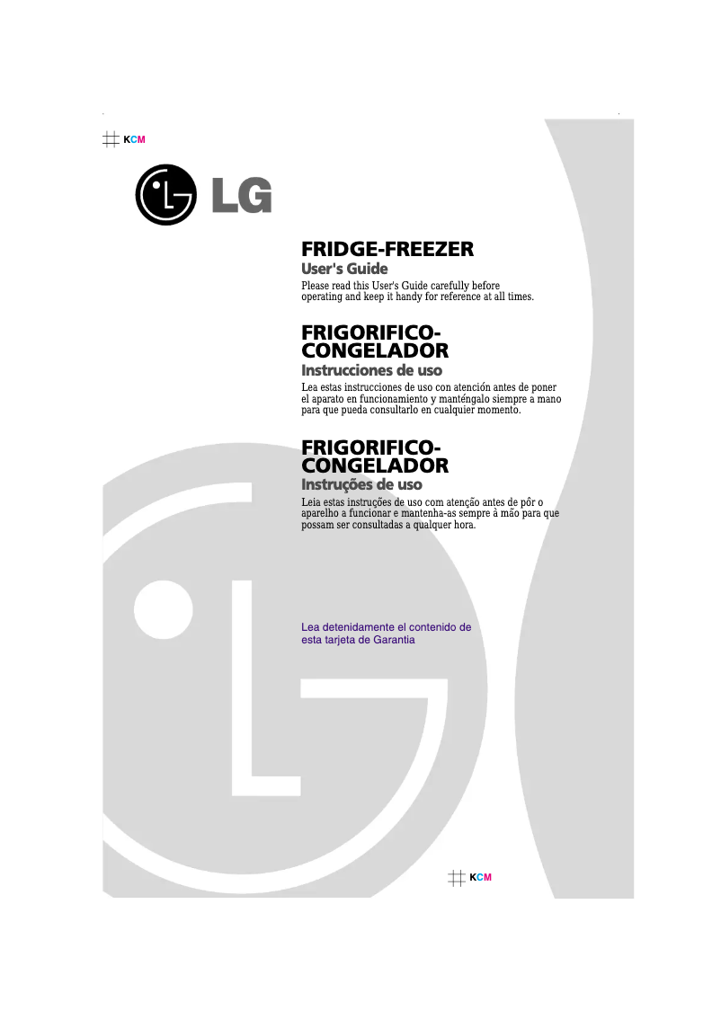 Page n°1 - Manuel utilisateur LG GR-3491EW