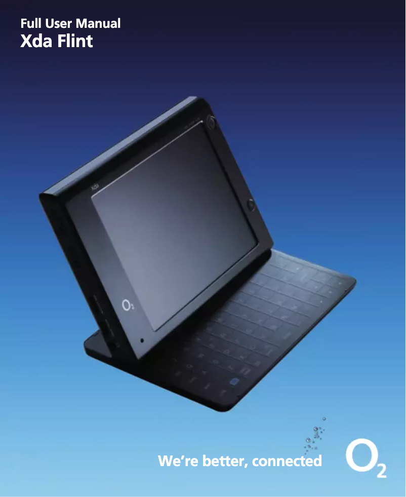 Page n°1 - Manuel utilisateur O2 XDA Flint