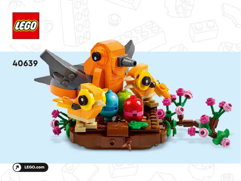 Page 1 de la notice Manuel utilisateur Lego Seasonal Bird's Nest 40639