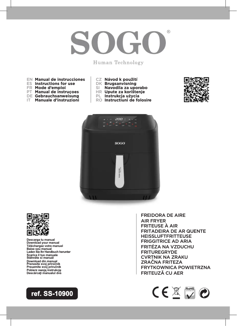 Page 1 de la notice Manuel utilisateur Sogo SS-10900