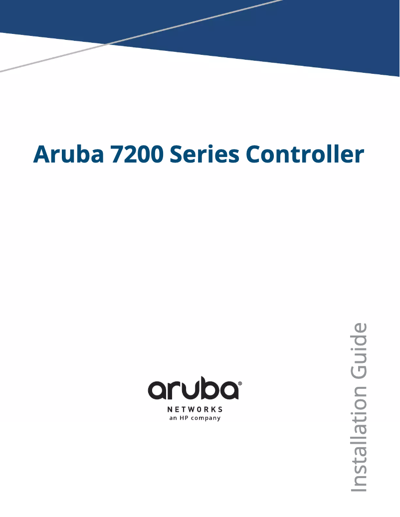 Page n°1 - Manuel utilisateur Aruba 7240