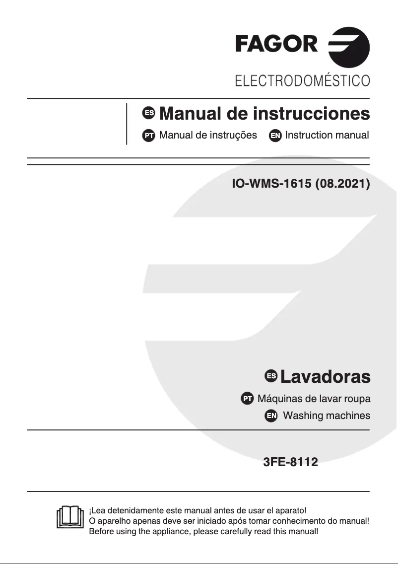 Page 1 de la notice Manuel utilisateur Fagor 3FE-8112
