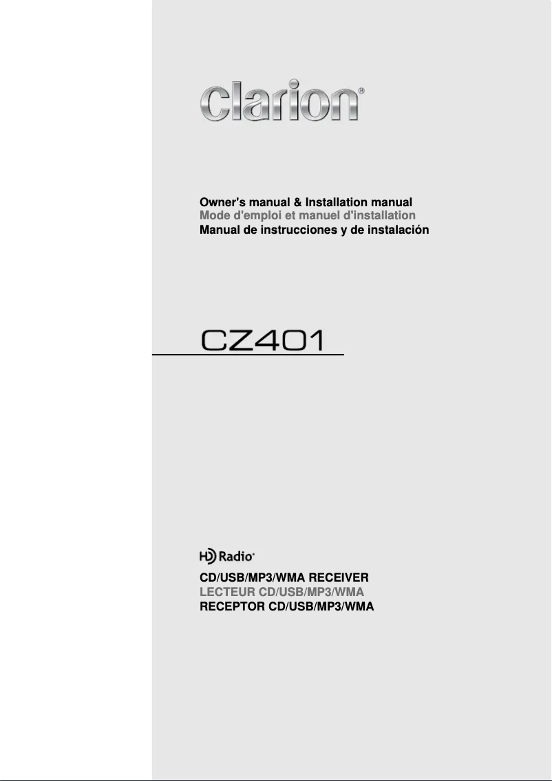 Página 1 del manual Manual de usuario Clarion CZ401