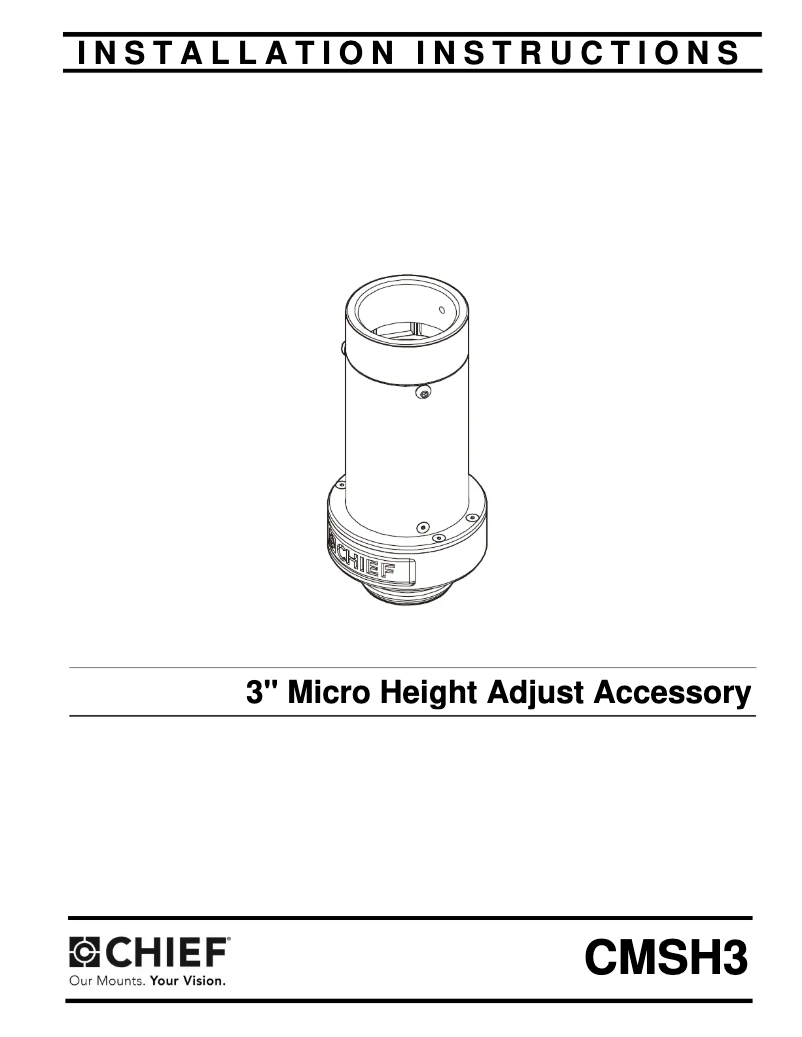 Page n°1 - Manuel utilisateur Chief CMSH3