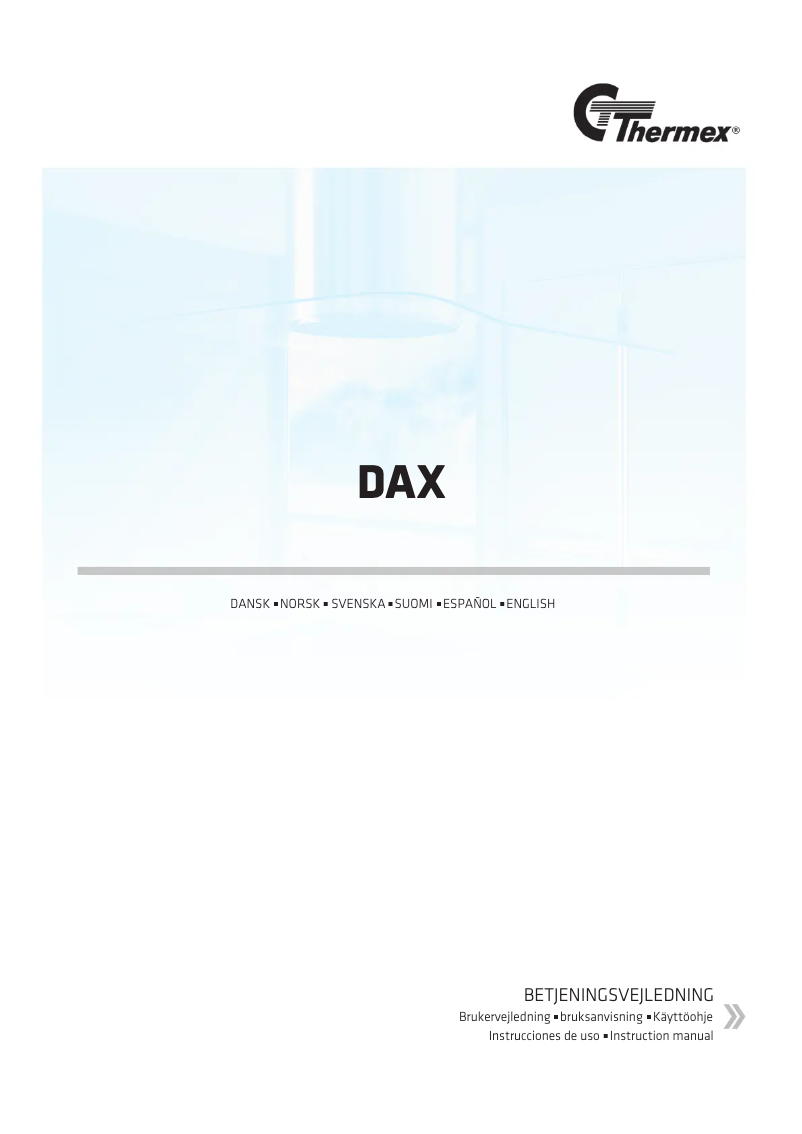 Image de la première page du manuel de l'appareil Dax