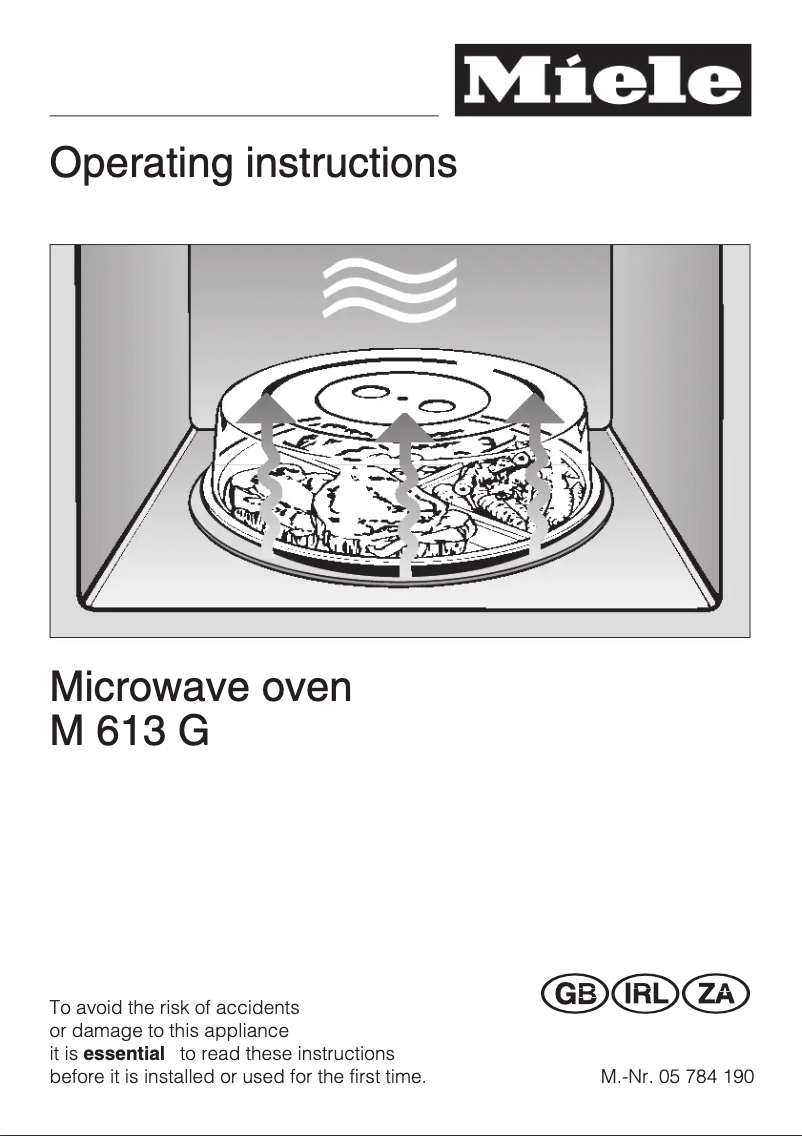 Image de la première page du manuel de l'appareil M 613 G