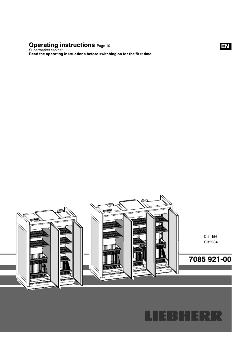Page 1 de la notice Manuel utilisateur Liebherr Cliff 156