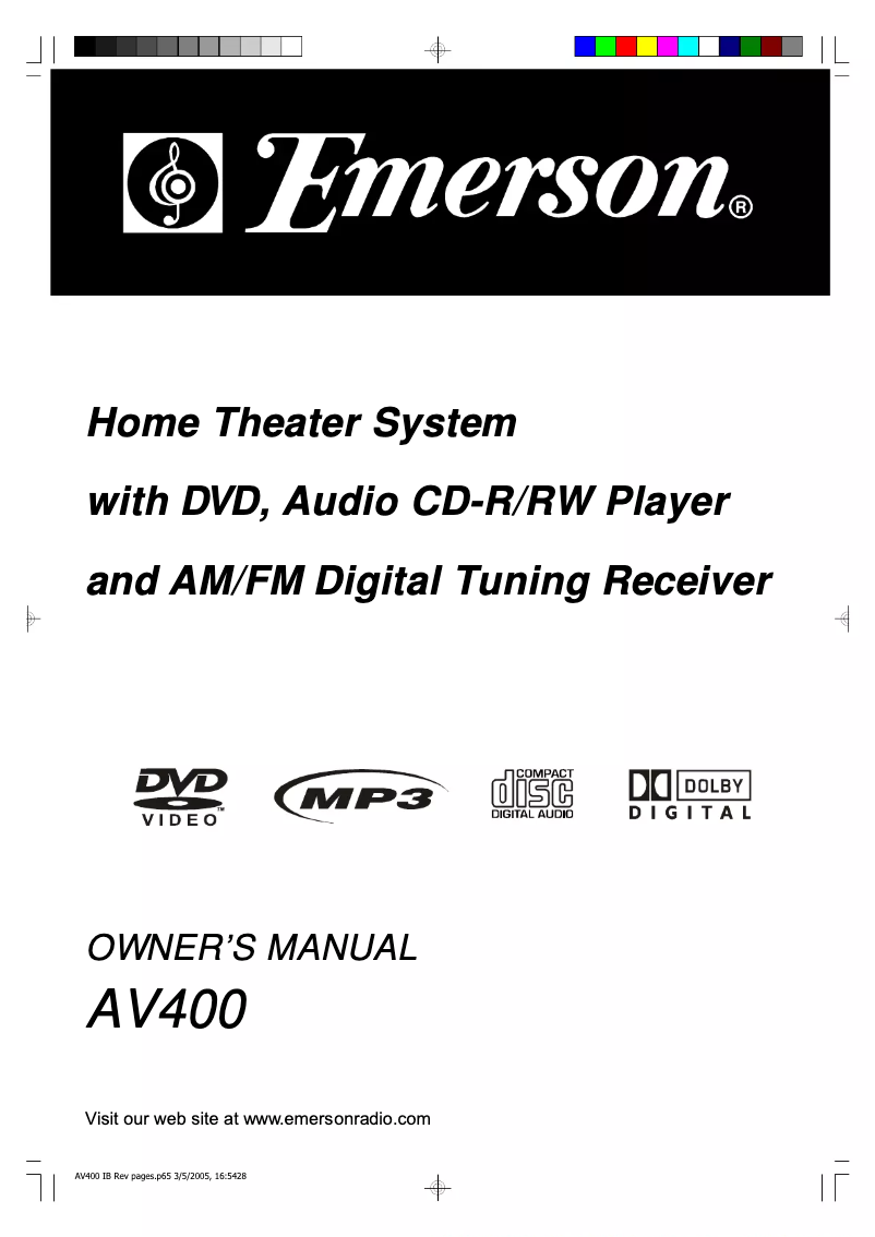 Page n°1 - Manuel utilisateur Emerson AV400