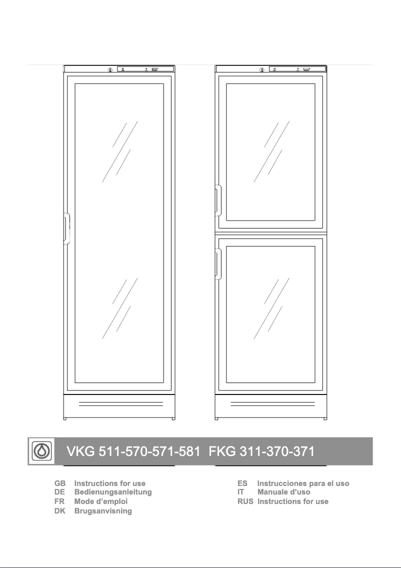 Page 1 de la notice Manuel utilisateur Vestfrost VKG 511